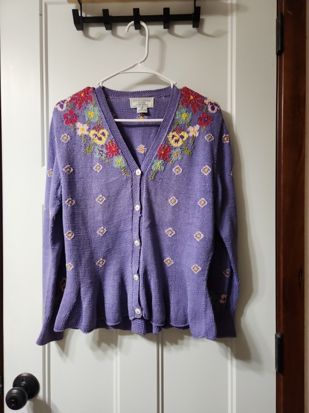 South Cotton Floral Embroidered Sweater